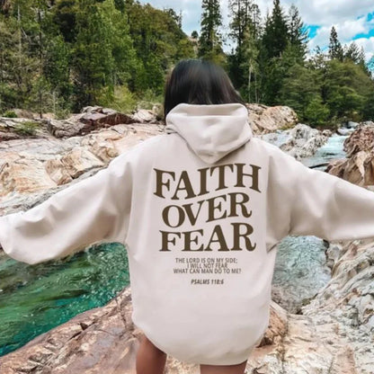 Faith Over Fear Hoodie - Faith With Elegance!
