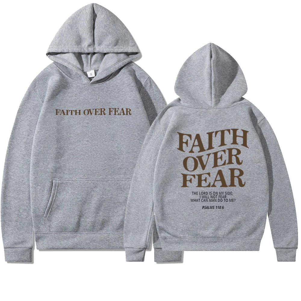 Faith Over Fear Hoodie - Faith With Elegance!
