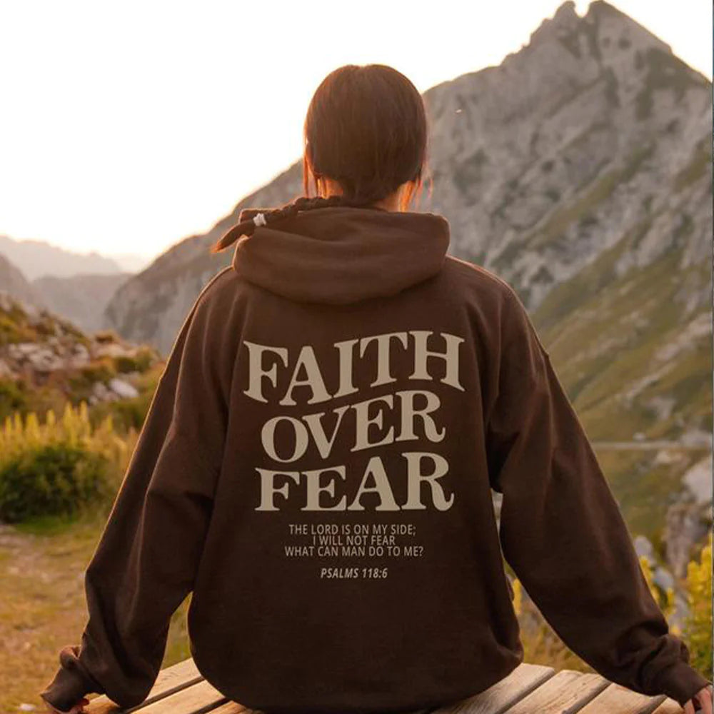 Faith Over Fear Hoodie - Faith With Elegance!