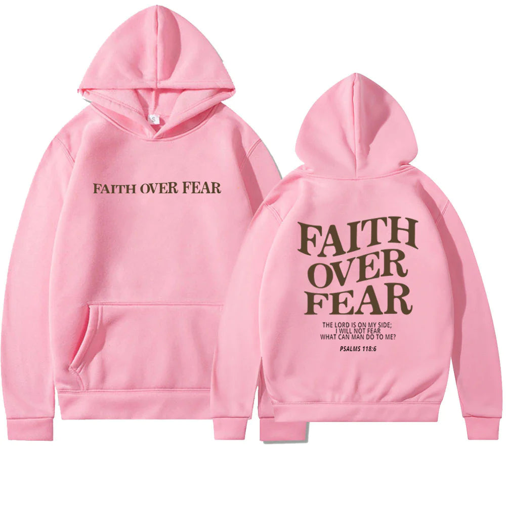 Faith Over Fear Hoodie - Faith With Elegance!