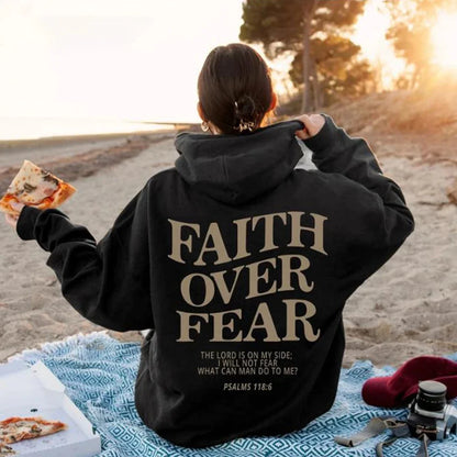 Faith Over Fear Hoodie - Faith With Elegance!